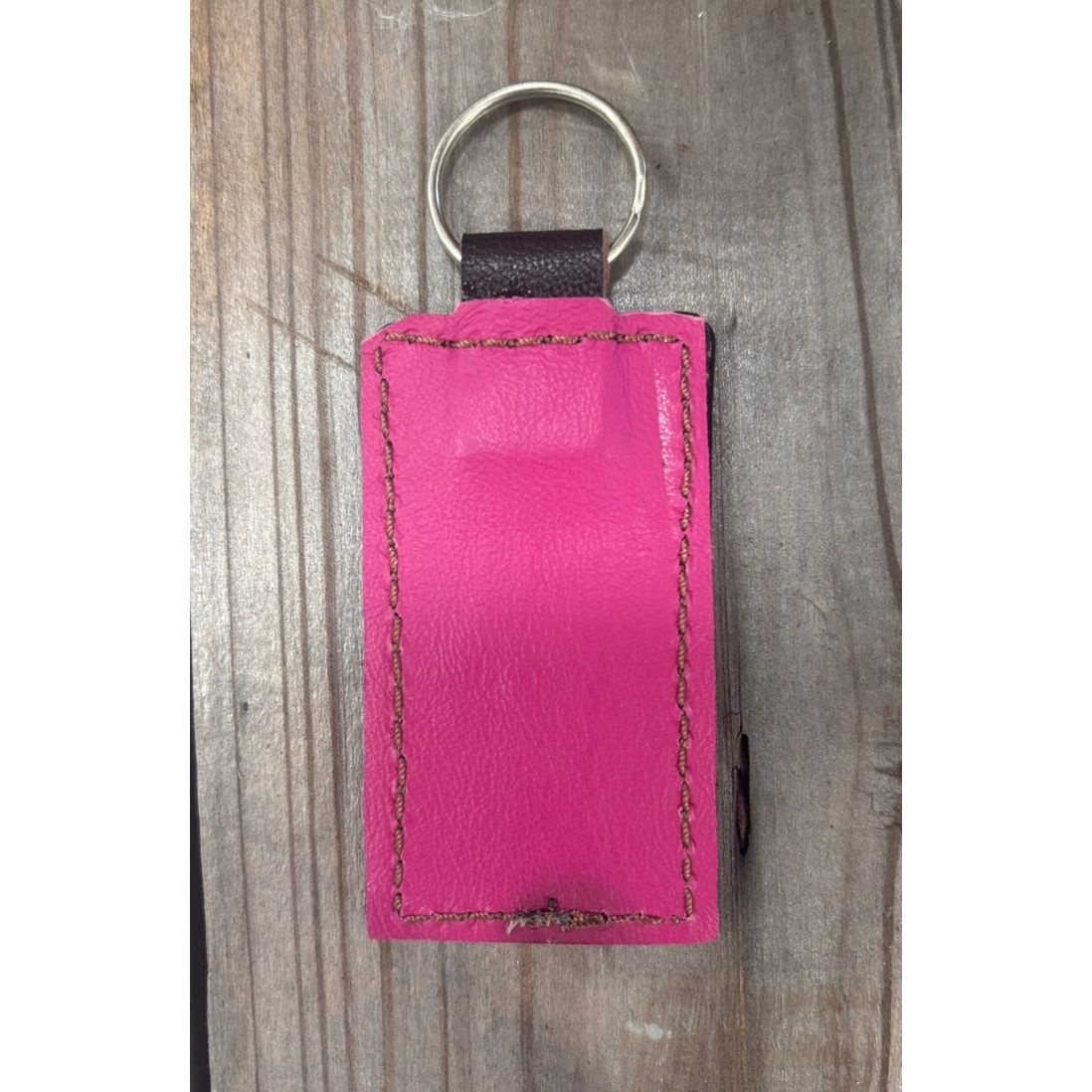 Riverstone Leather Creations Handcrafted Small Keychain