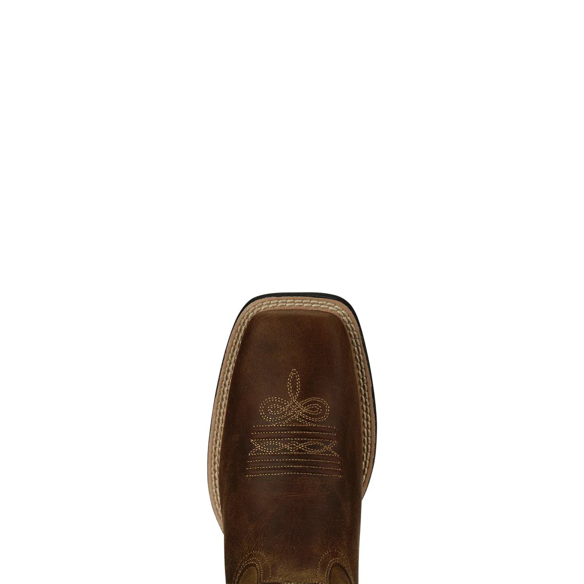 Ariat Women’s Round Up Wide Square Toe Western Boots – Powder Brown - Billy Goats Country Outfitters