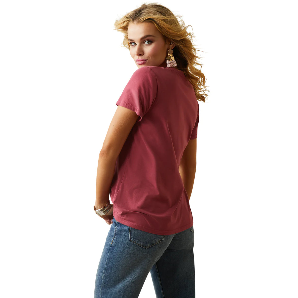 Ariat Womens Real Durable Goods Tee Earth Red