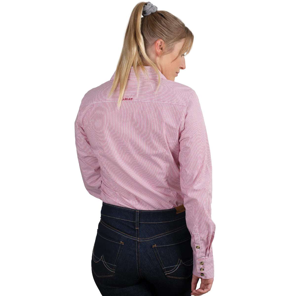Womens Ariat Kirby Stretch Shirt Red Stripe