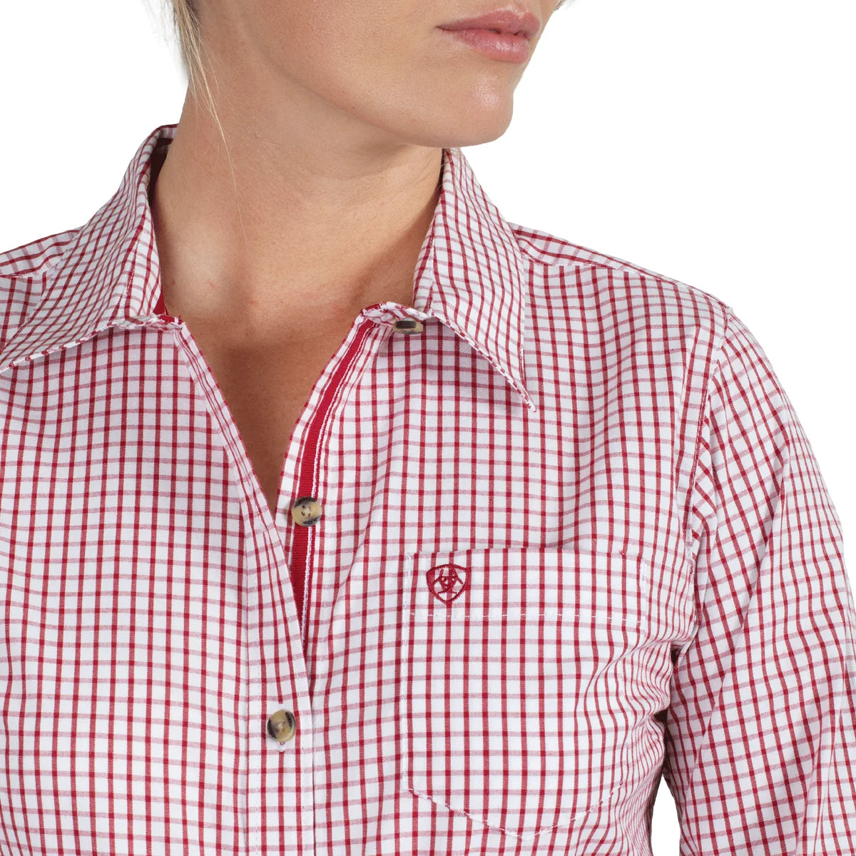 Ariat Women's Kirby Stretch Shirt – Red Check