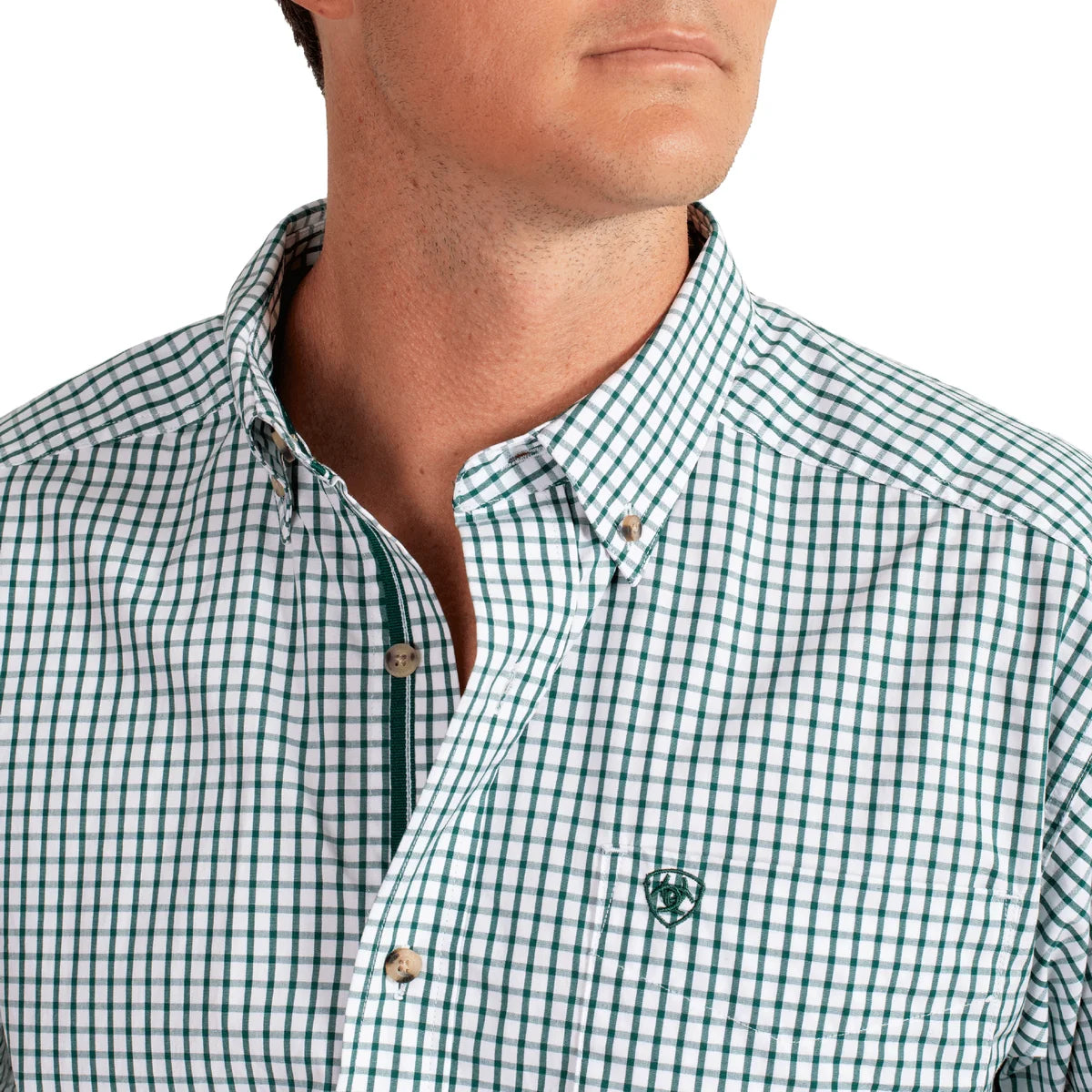 Ariat Men's Pro Series Cliff Long Sleeve Shirt – Dark Green Check