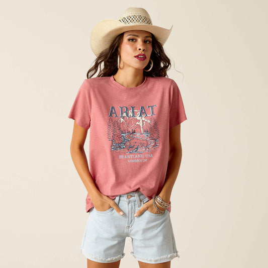 Ariat Women's Souvenir Tee Garnet Heather