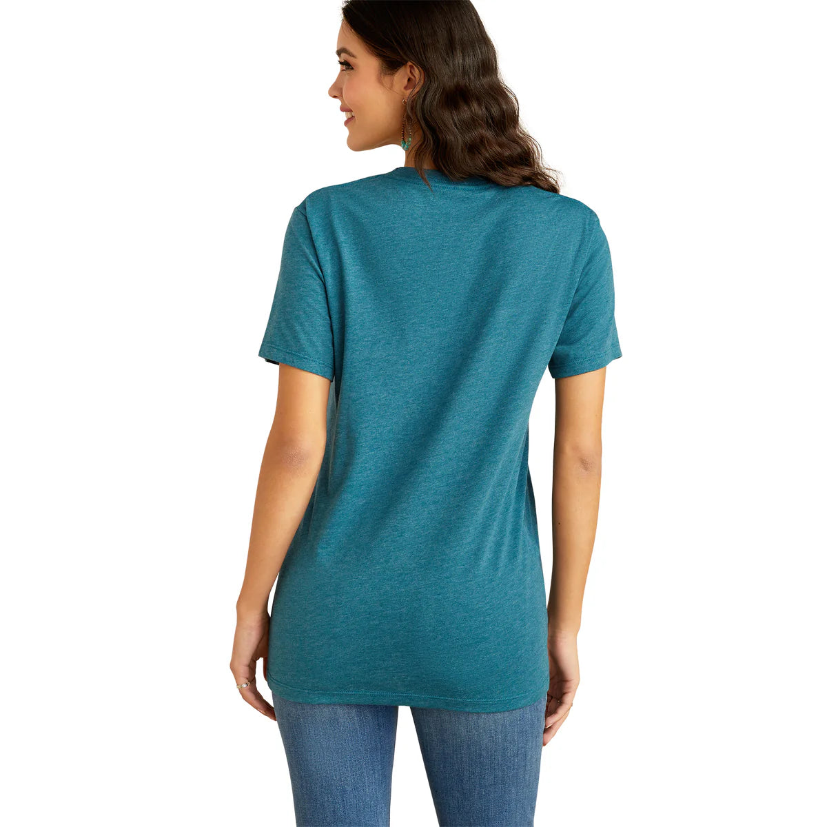 Ariat Women's Bison Ranch T-Shirt Deep Sea Heather