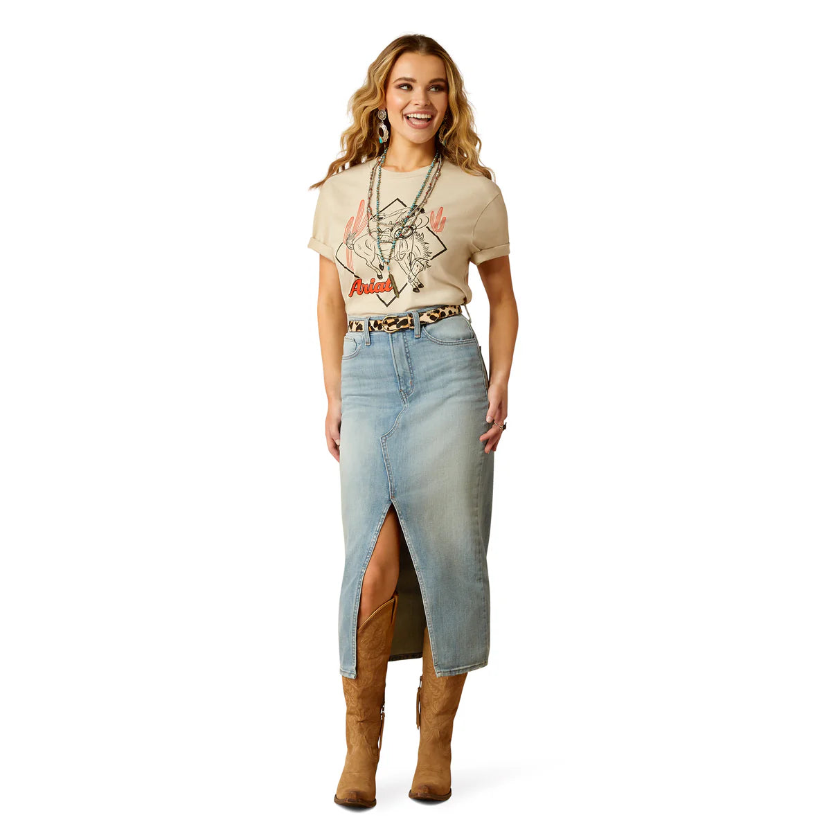 Ariat Women's Desert Bronc T-Shirt Natural