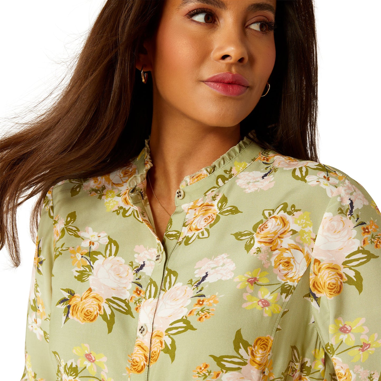 Womens Ariat Clarion Blouse Rosegarden Print