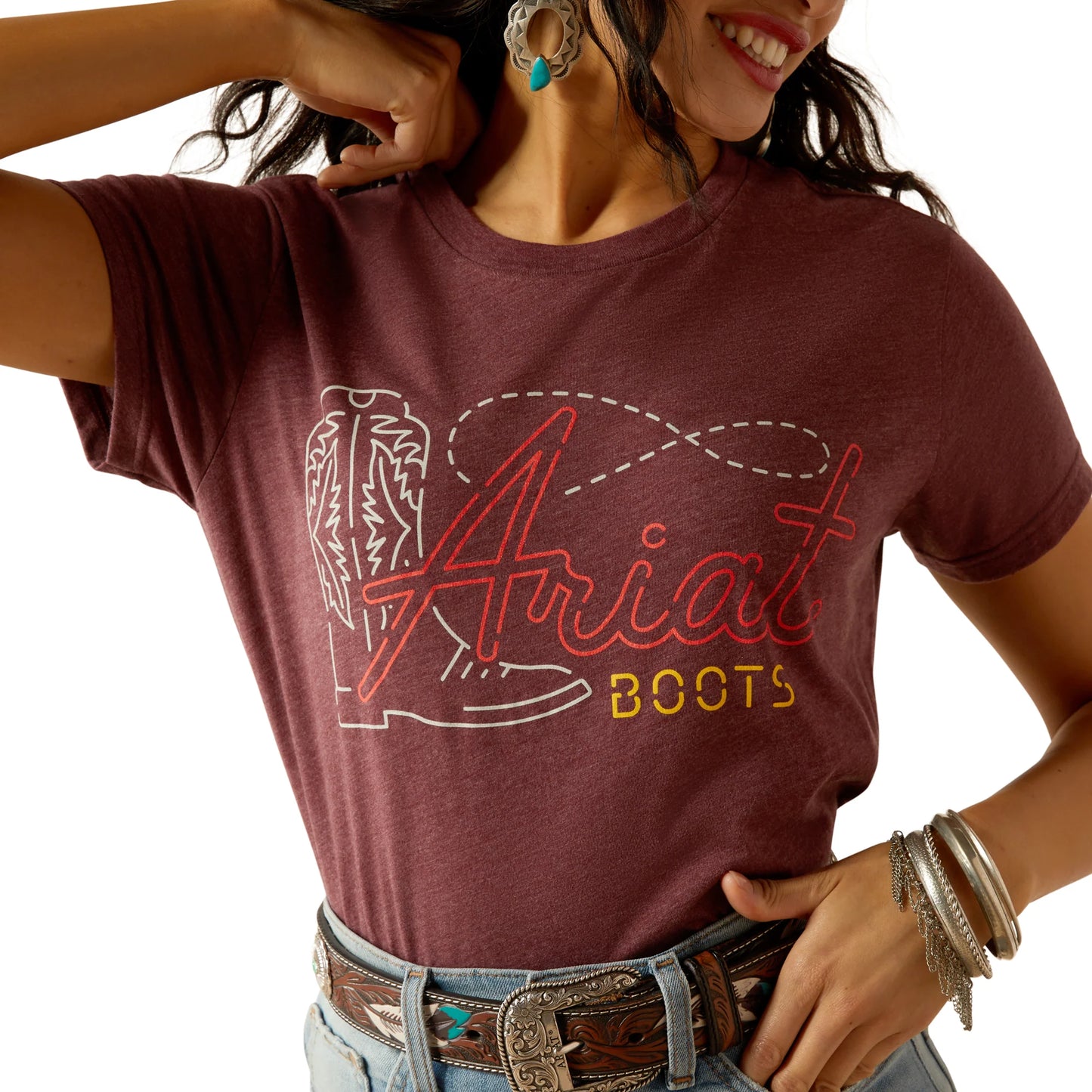 Womens Ariat Ladies Modern Neon T-Shirt