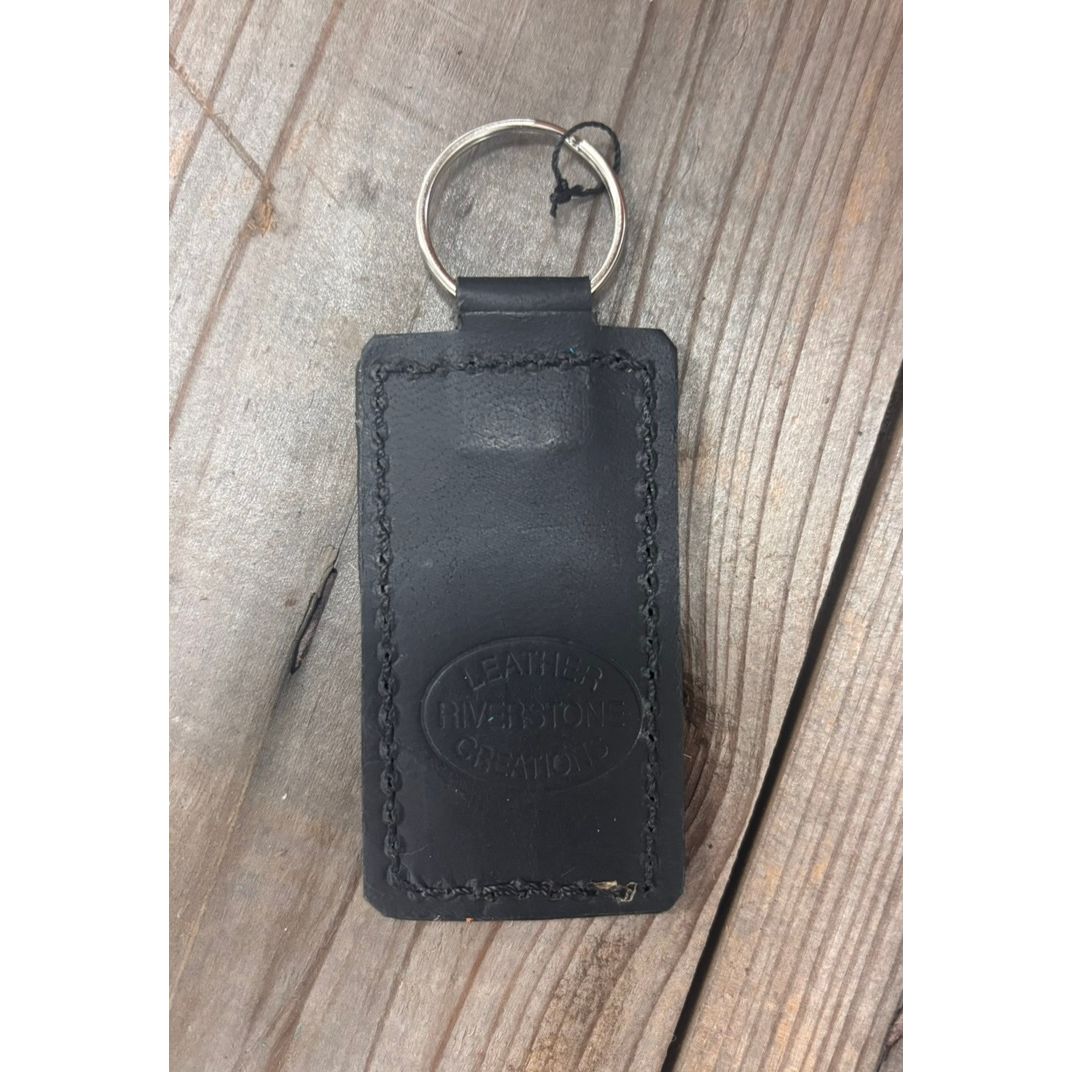 Riverstone Leather Creations Handcrafted Small Keychain