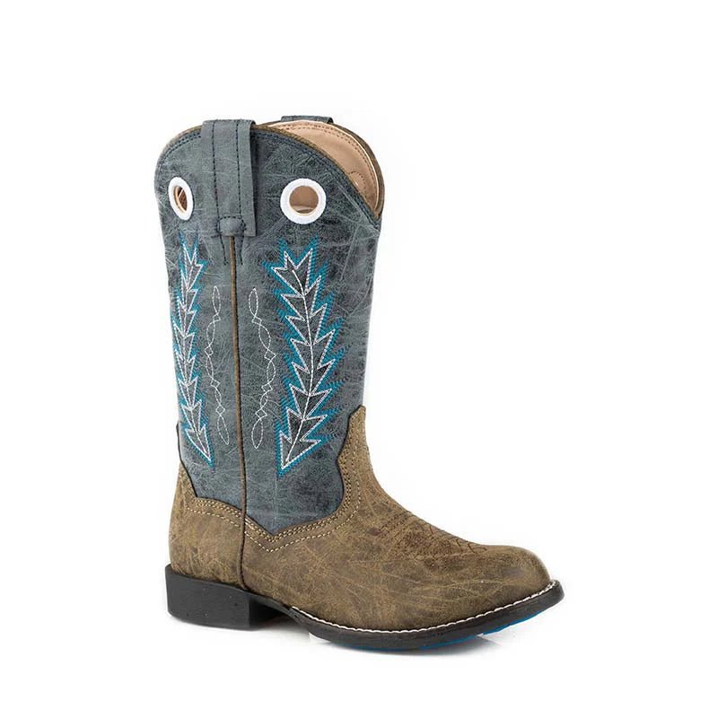 Roper Little Kids Hole in the Wall Brown/Blue - Billy Goats Country Outfitters