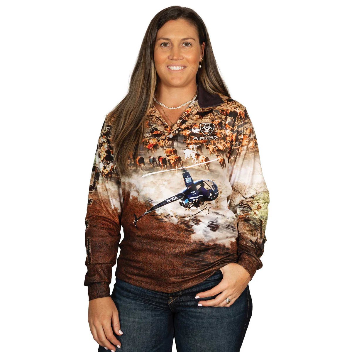 Ariat Adults Fishing Shirt Helimustering - Billy Goats Country Outfitters