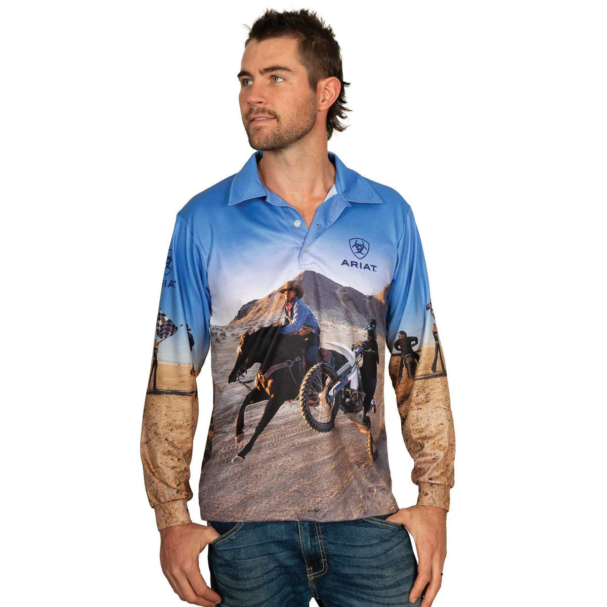 Ariat Adults Fishing Shirt Lets Ride