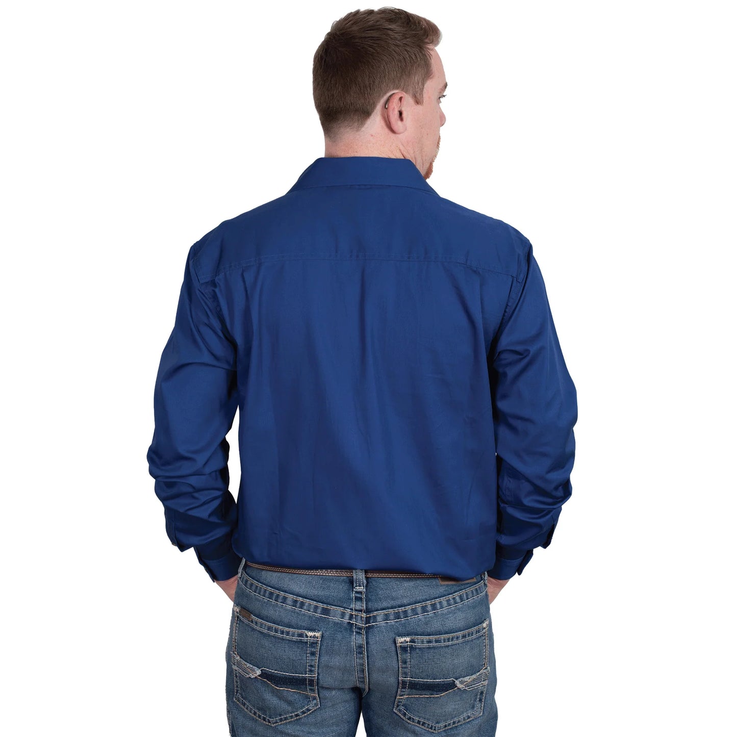 Just Country Men's Evan Full Button Cobalt