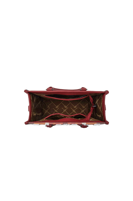 Wrangler Women's Cilia Crossbody Tote Bag - Burgundy