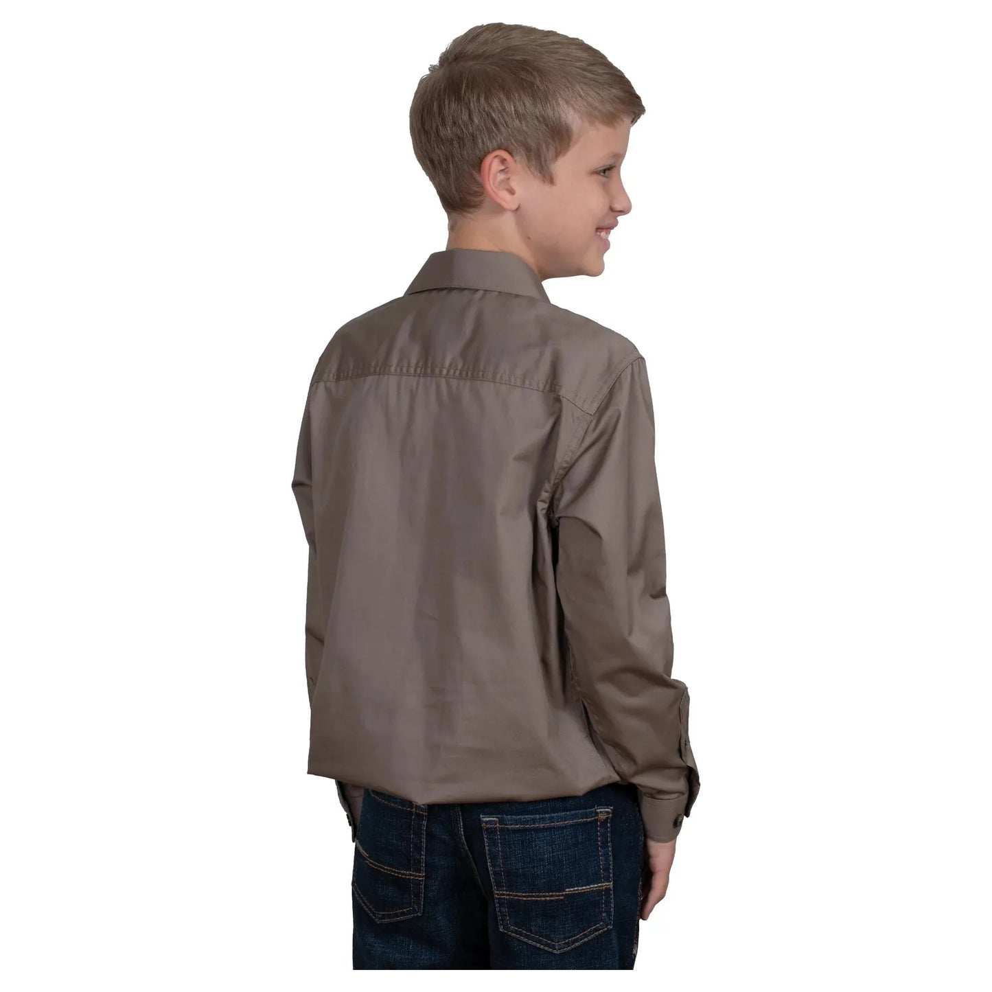 Just Country Boys Lachlan 1/2 Button Brown
