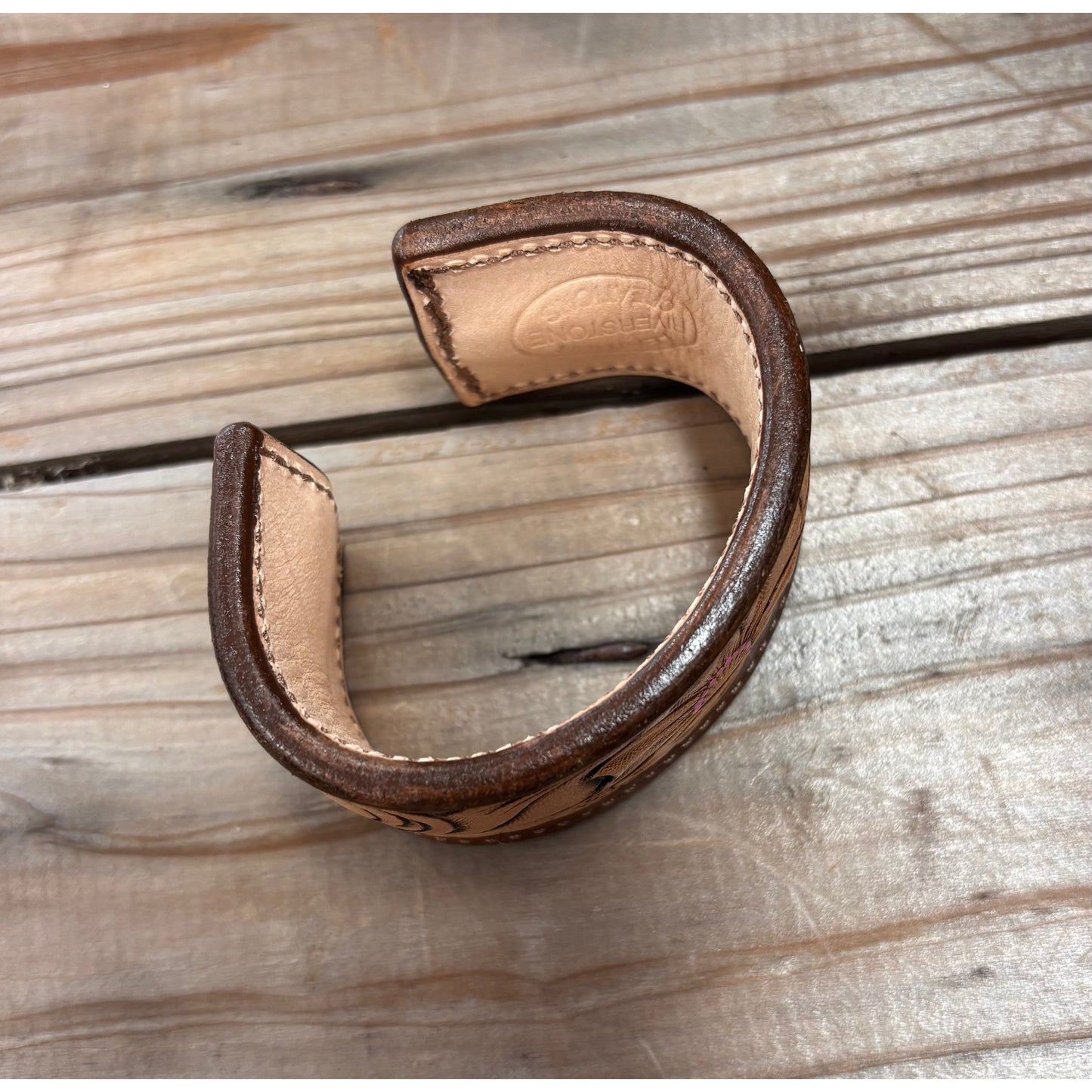 Riverstone Leather Creations Handcrafted Cuff