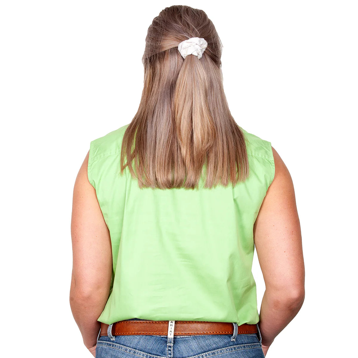 Women's - Kerry - 1/2 Button Sleeveless - Lime Green