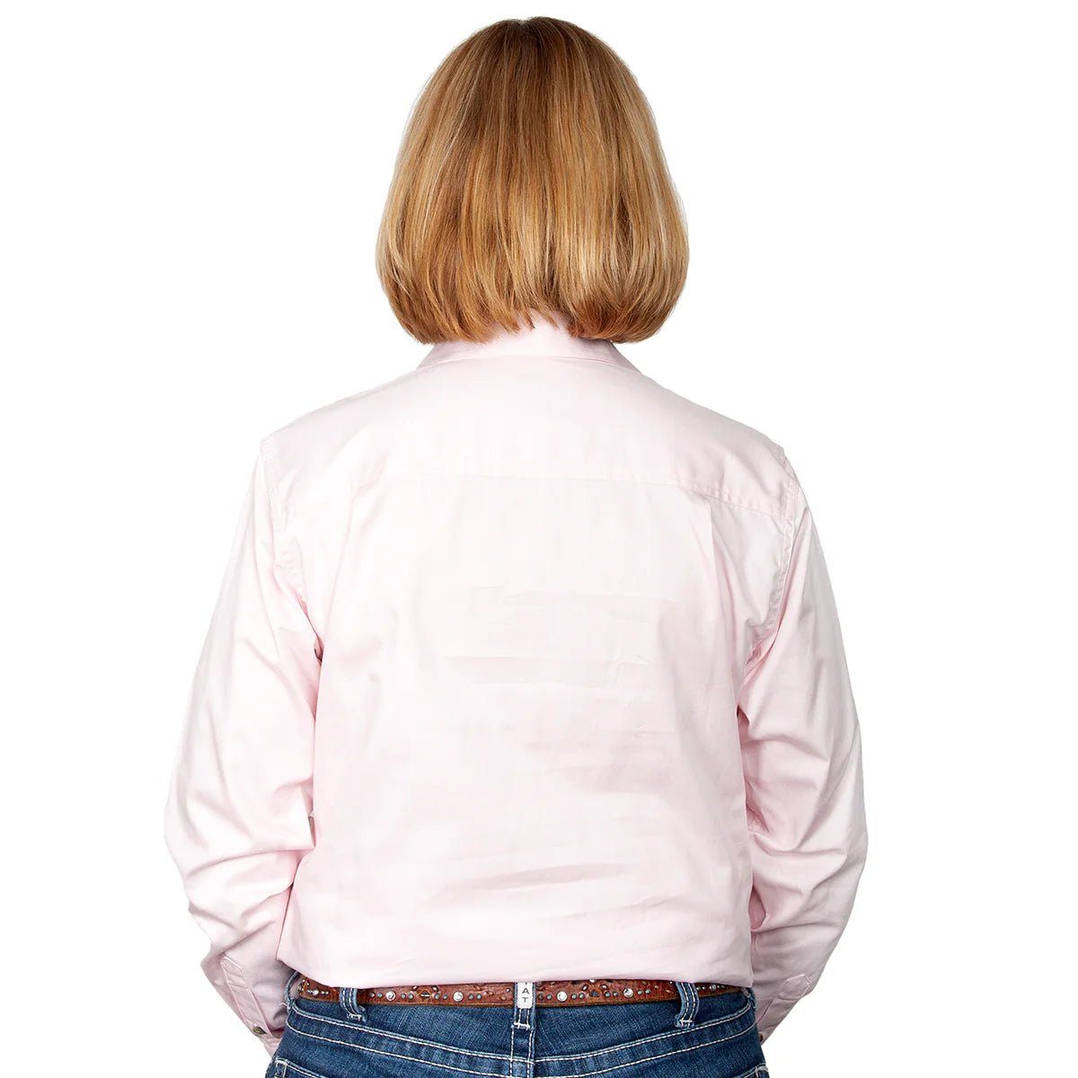Just Country Women’s Jahna 1/2 Button Work Shirt - Pink - Billy Goats Country Outfitters