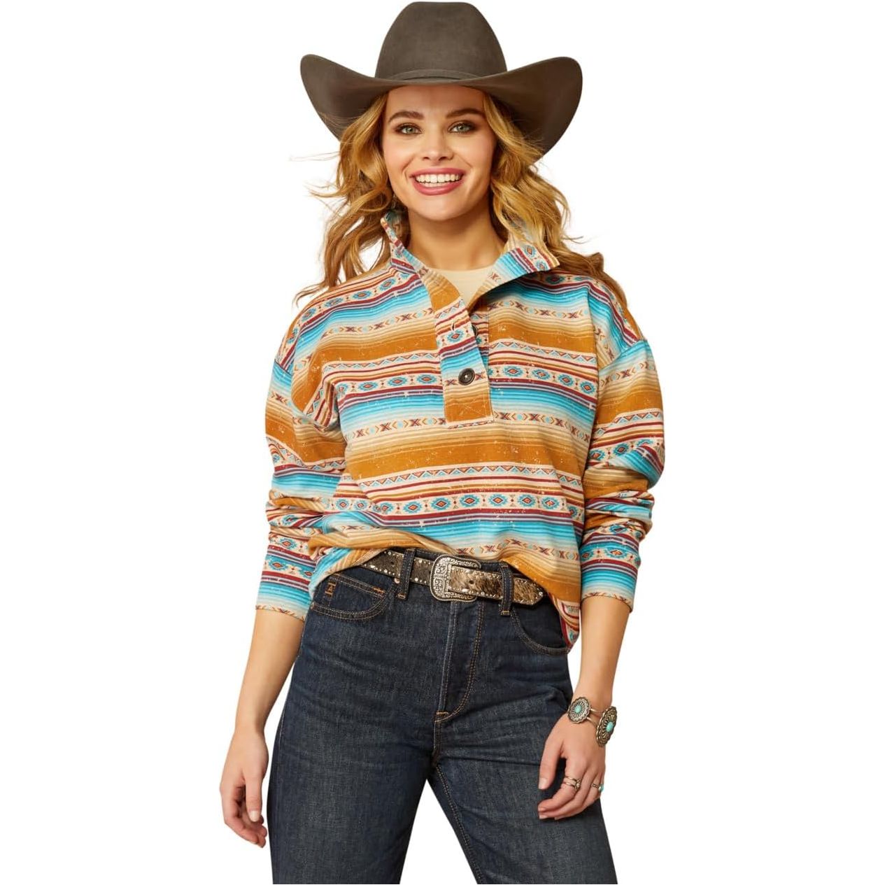 Ariat Womens Hometown Sweatshirt Fallon Serape