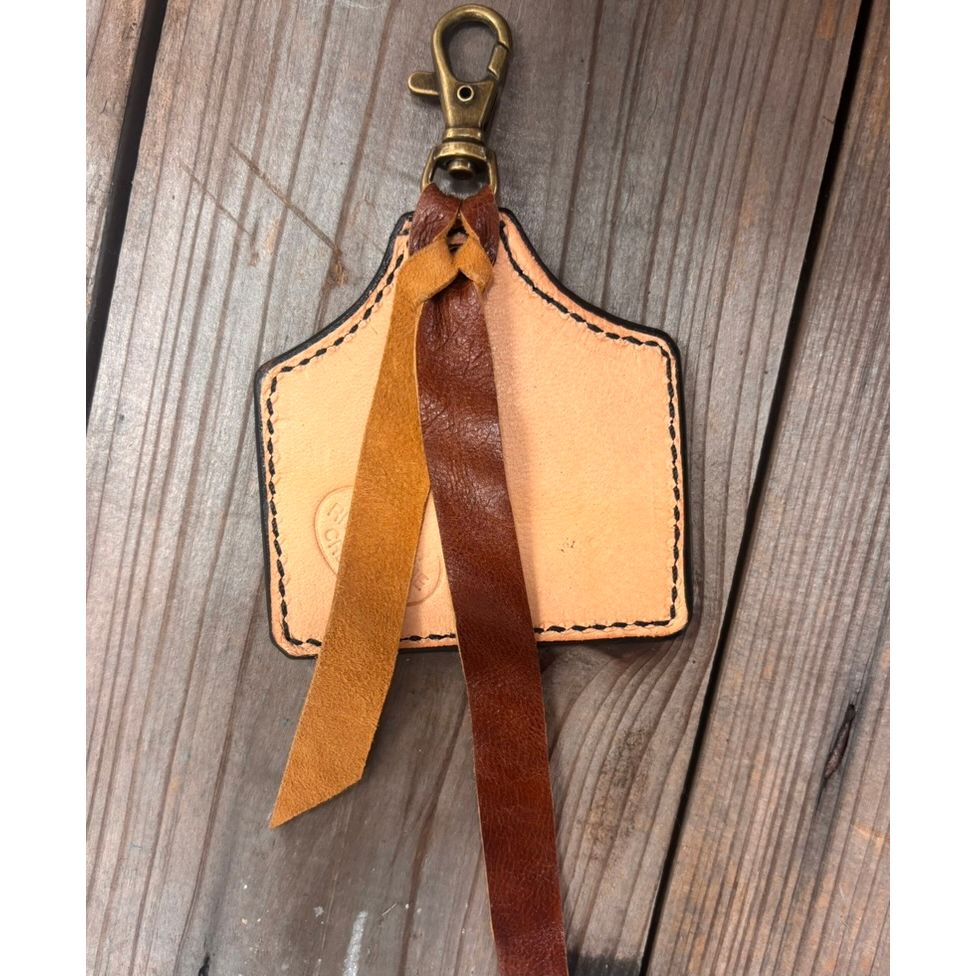 Riverstone Leather Creations Handcrafted Large Cattle Tag