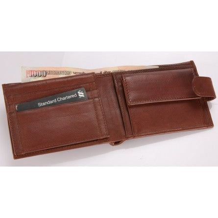 Men's Leather Wallet with Snap Closure Black - Billy Goats Country Outfitters