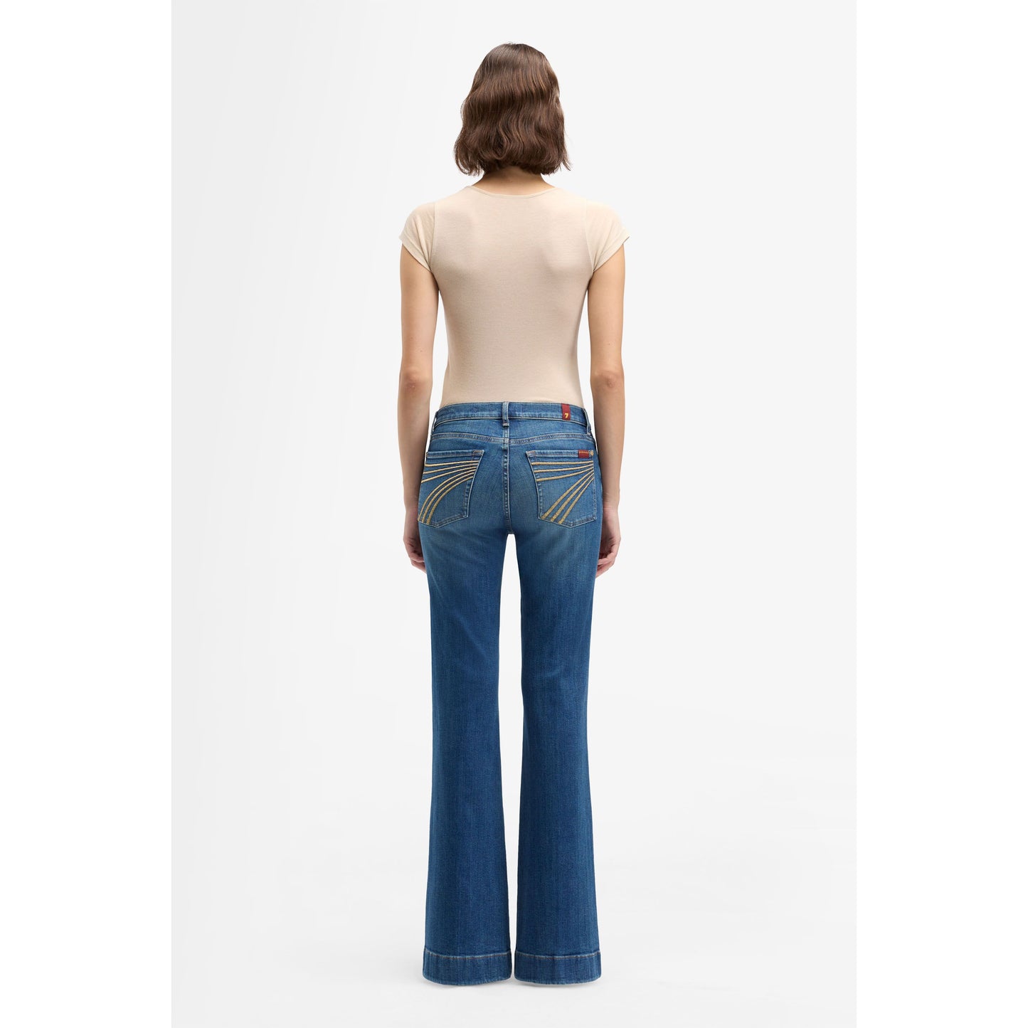 7 For All Mankind Dojo Tailorless Flare Jeans – Retro Fade – 32” Leg