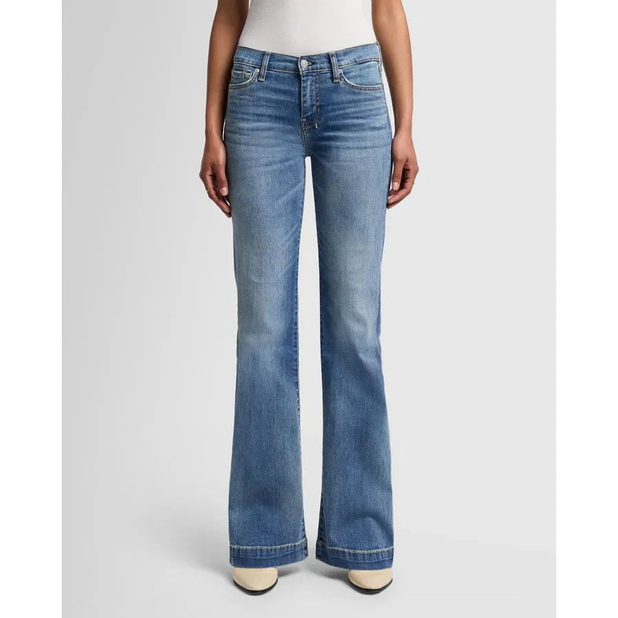 7 For All Mankind - Dojo High Rise Flare Authentic Light 34" Leg
