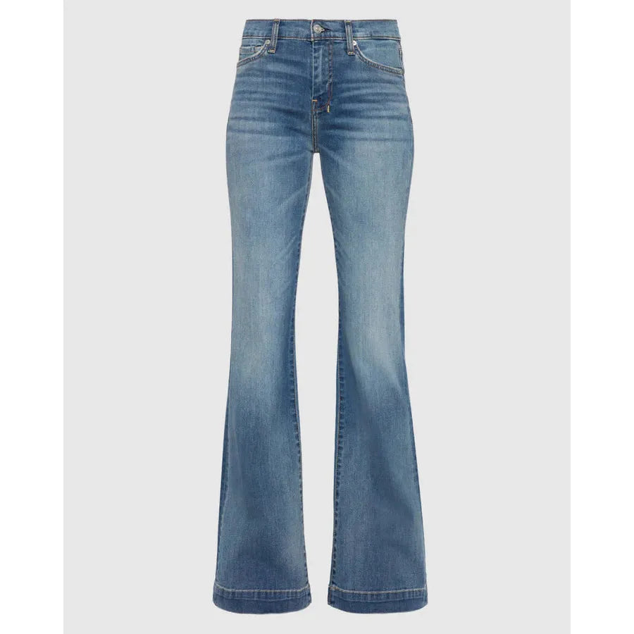 7 For All Mankind - Dojo High Rise Flare Authentic Light 34" Leg