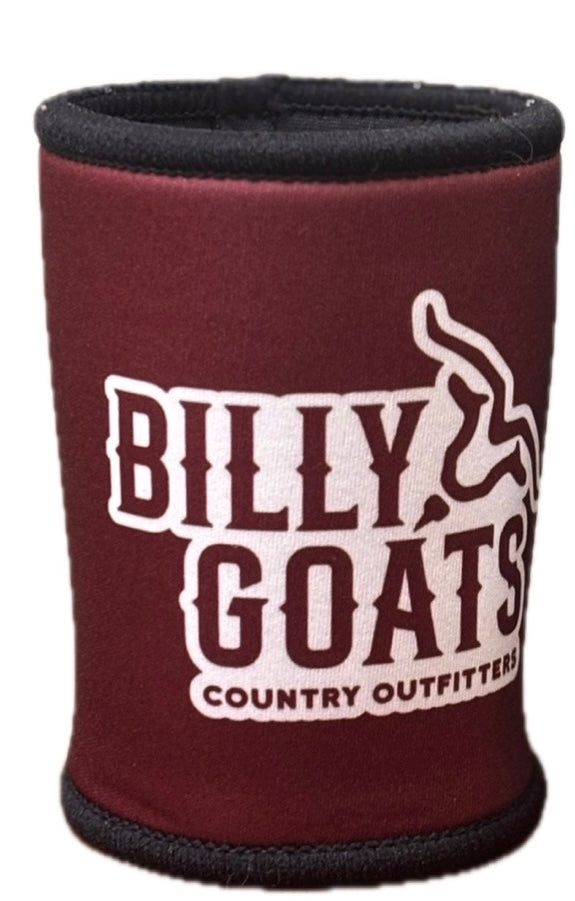 Billy Goats Stubby Holder Maroon