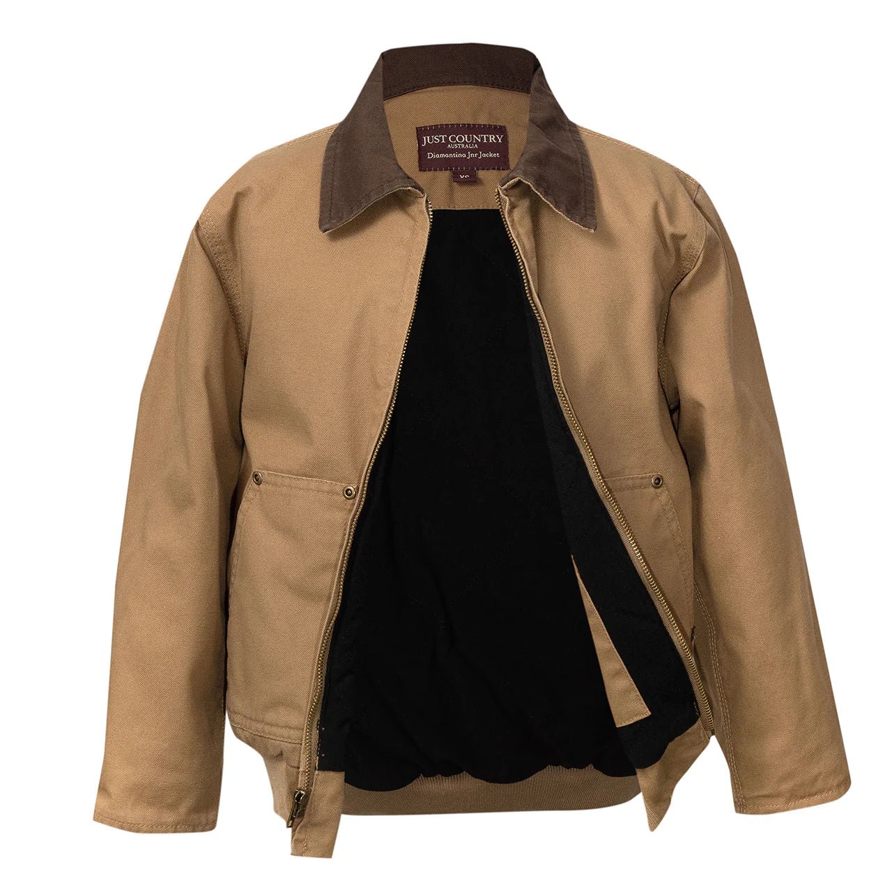Just Country Junior Diamantina Jacket Khaki - Billy Goats Country Outfitters