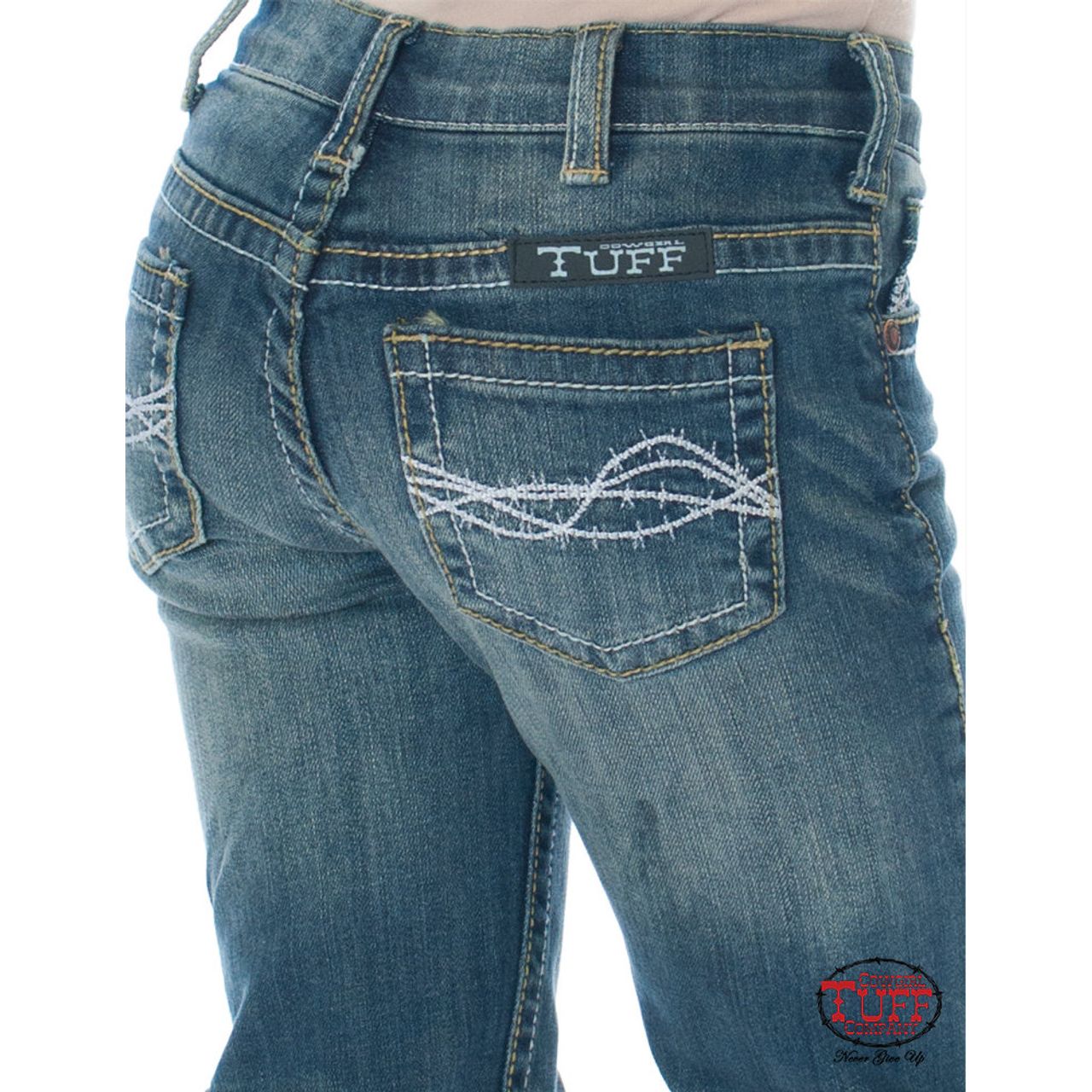 Girls Cowgirl Tuff Jeans - Don't Fence Me In - Billy Goats Country Outfitters