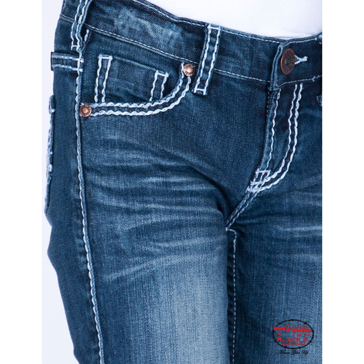 Girls Cowgirl Tuff Jeans - Edgy - Billy Goats Country Outfitters