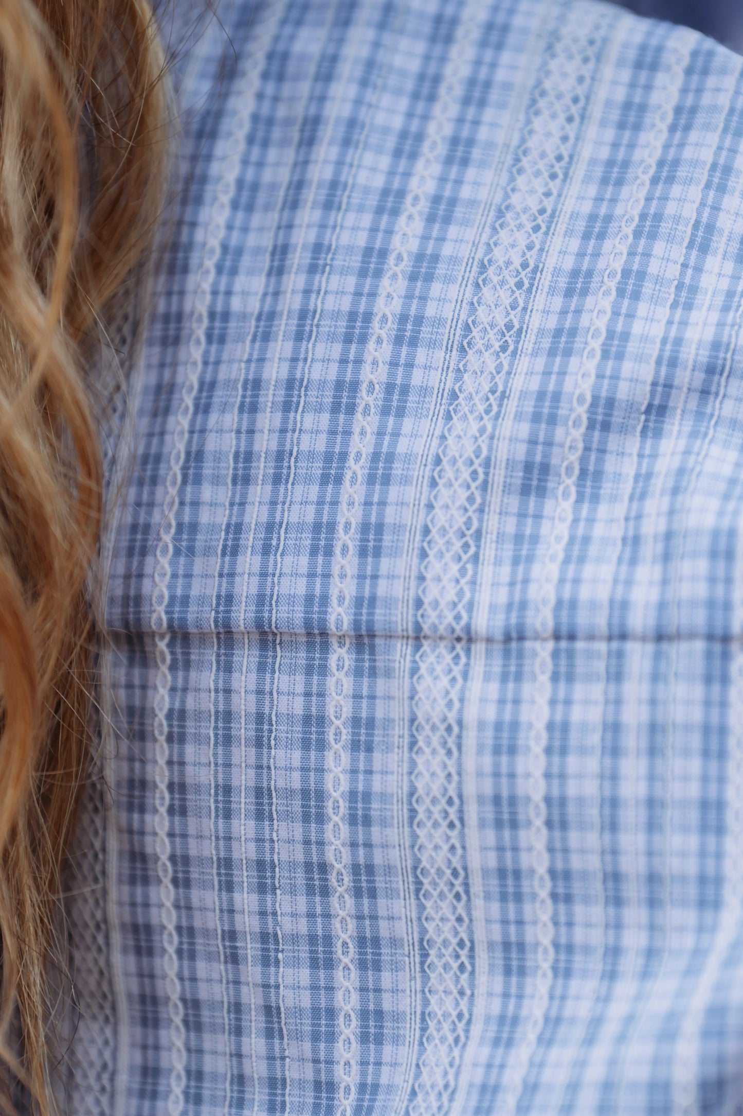 Lime & Soda Ivy Light Blue & White Check