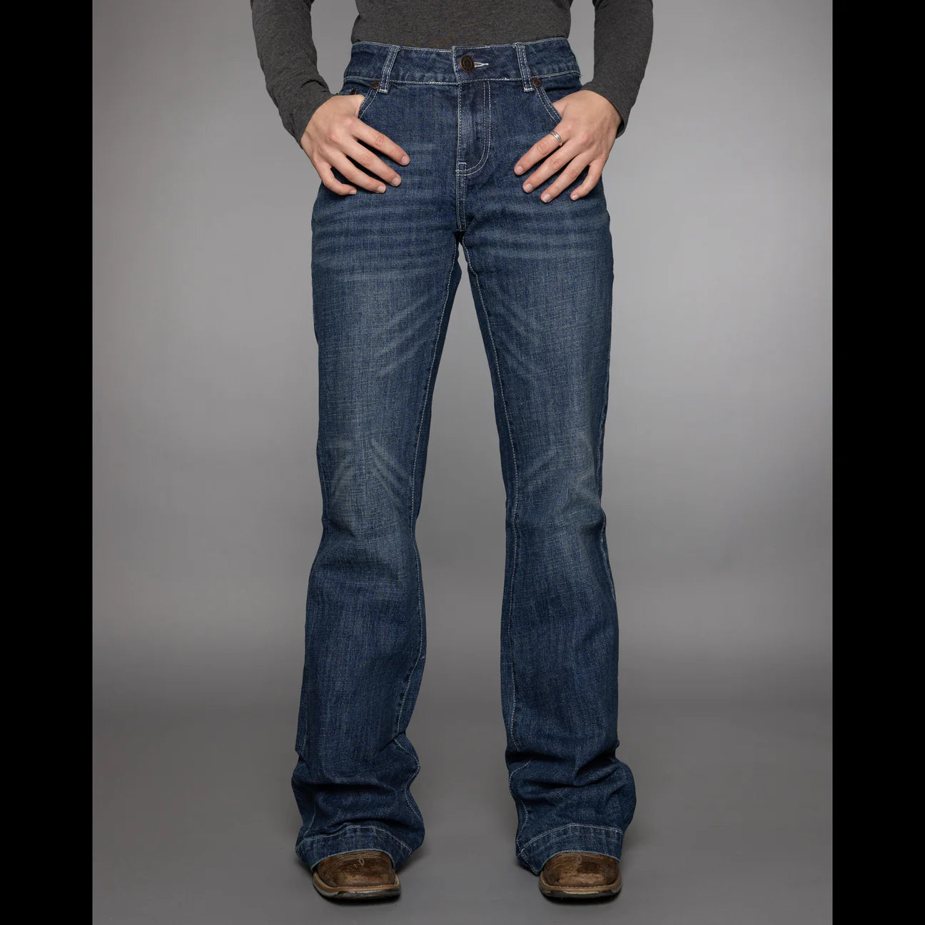 CC Wide Leg Trouser Jean Dark Wash