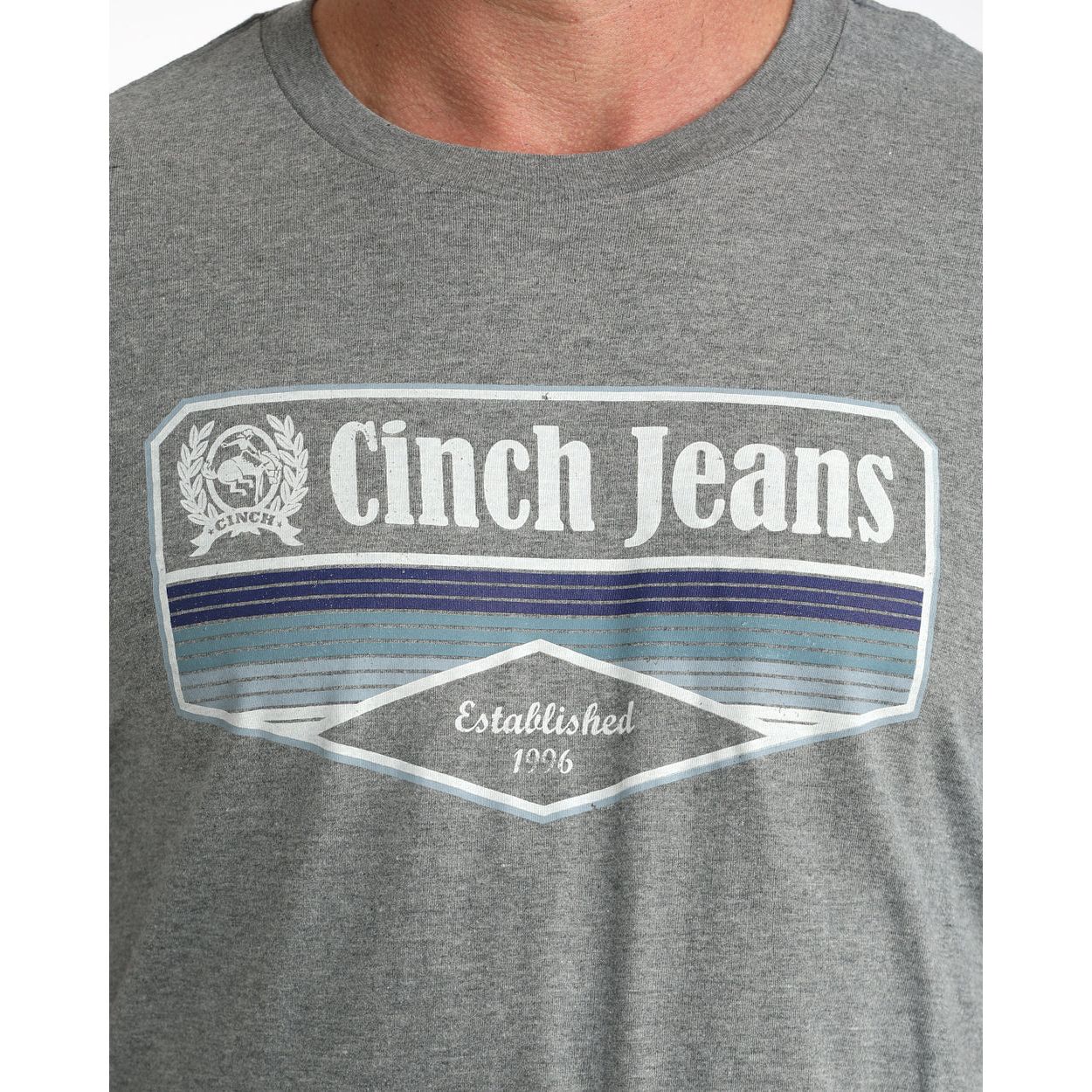 Men's Cinch Grey Jean Logo Tee - Billy Goats Country Outfitters