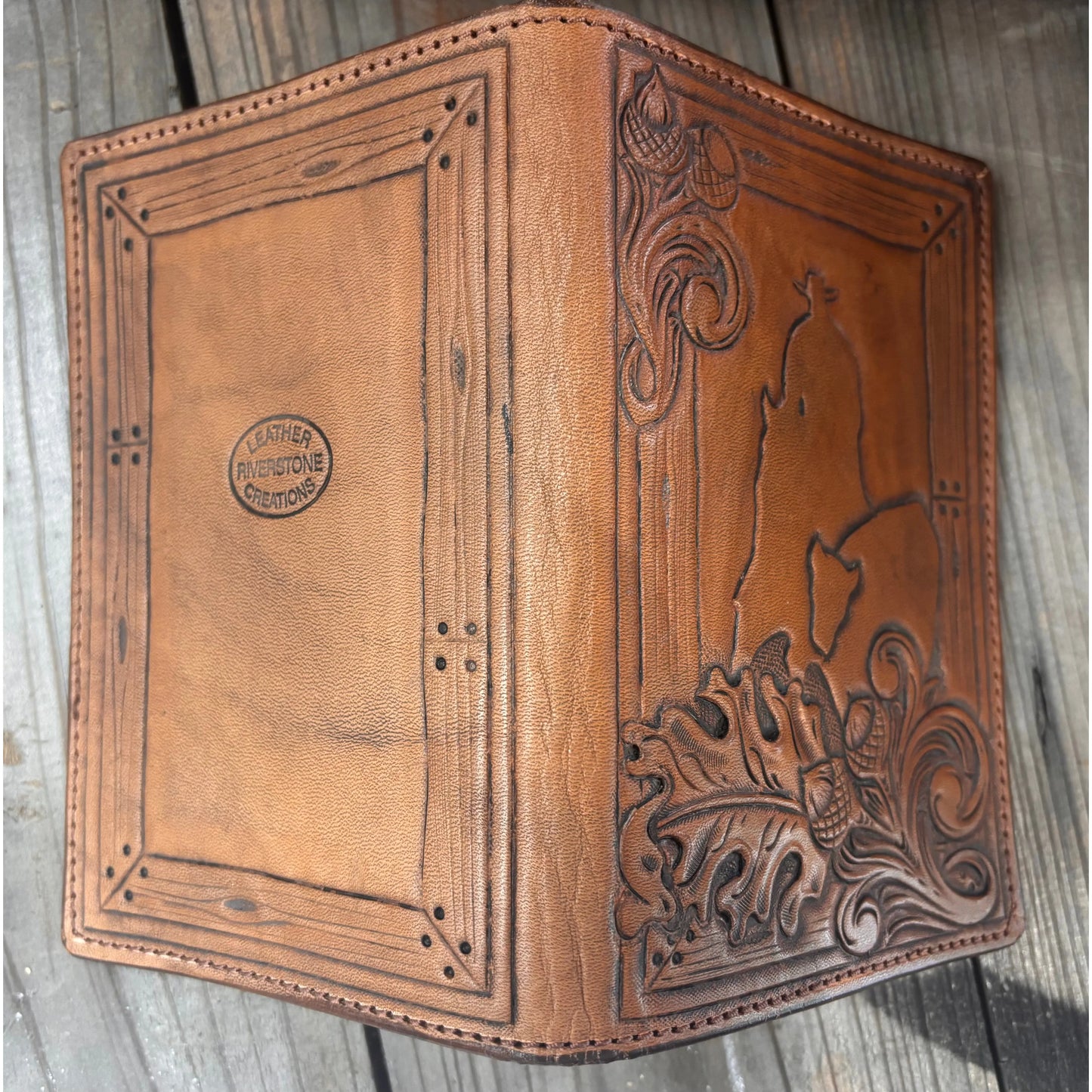 Riverstone Leather Creations Handcrafted Pocket Journal