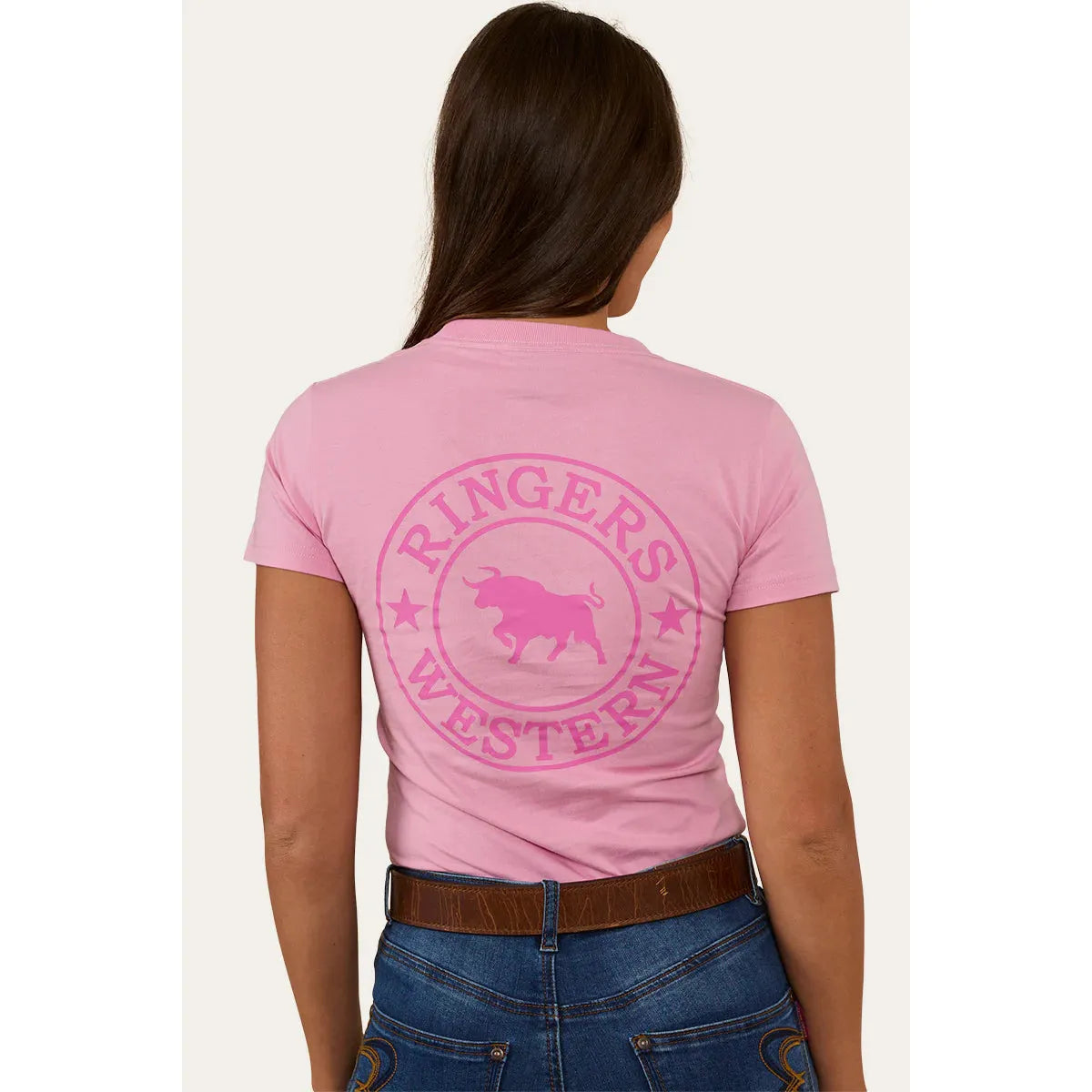 Signature Bull Womens Classic Fit T-Shirt Pastel Pink/Candy