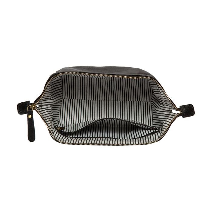 Grain Leather Toiletry Bag Black - Billy Goats Country Outfitters