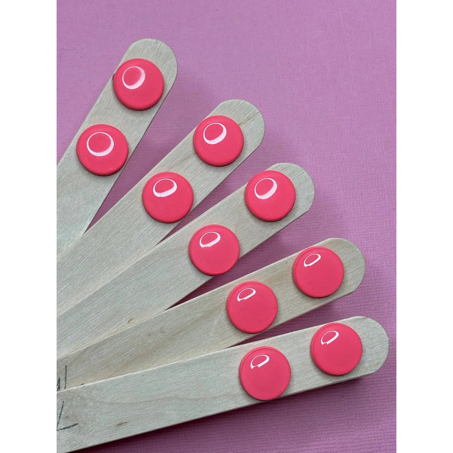 The Dusty Collective Hot Coral Studs 1.5cm