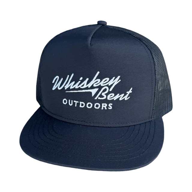 Whiskey Bent Hat Co Outdoors Trucker Cap - Black