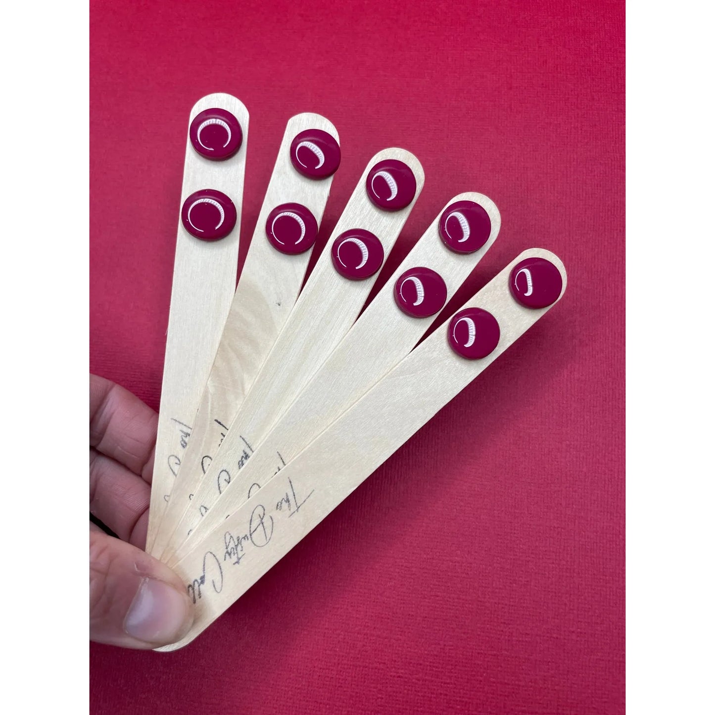 The Dusty Collective Maroon Studs 15mm