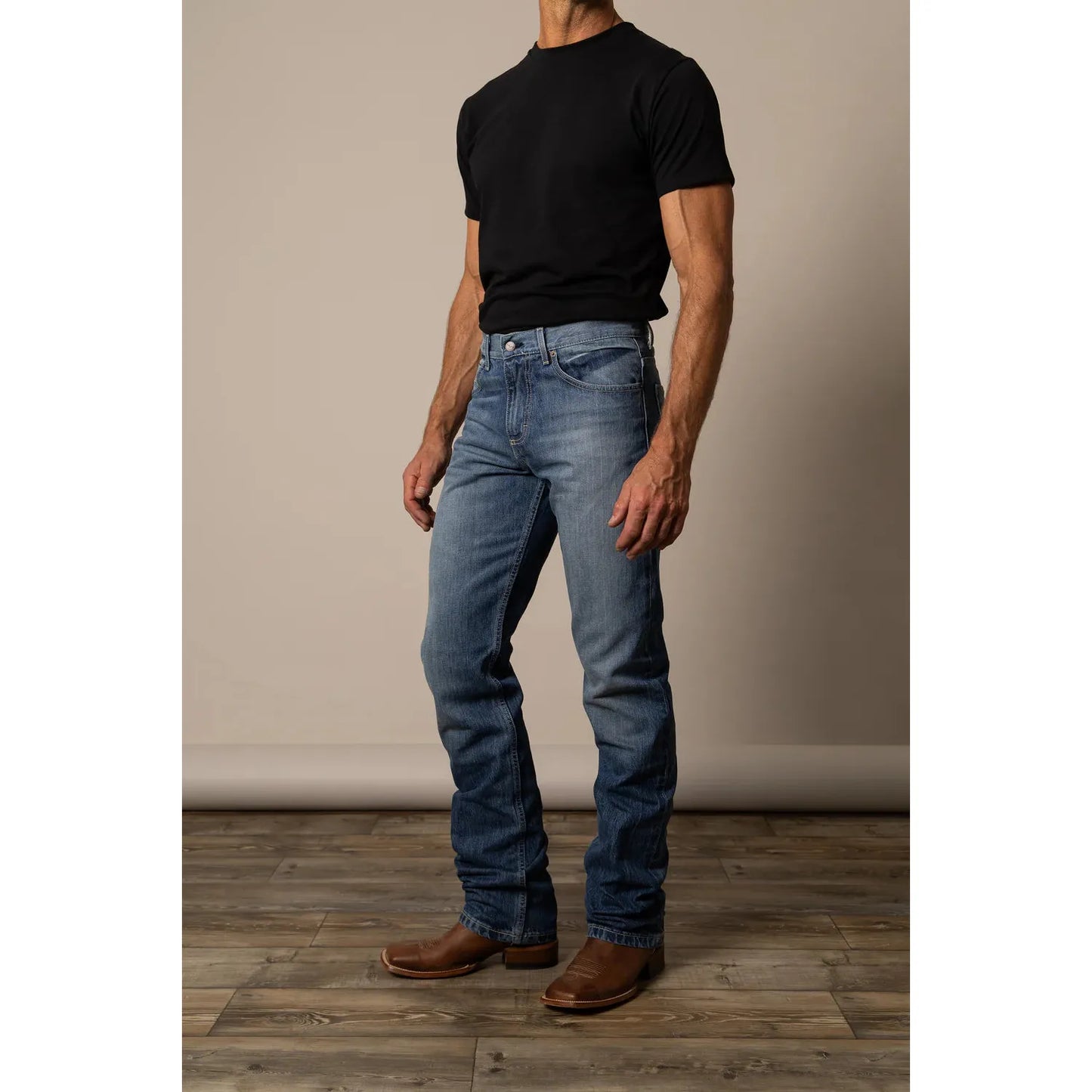 Kimes Ranch James Straight Fit Bootcut Jeans – Mid Wash