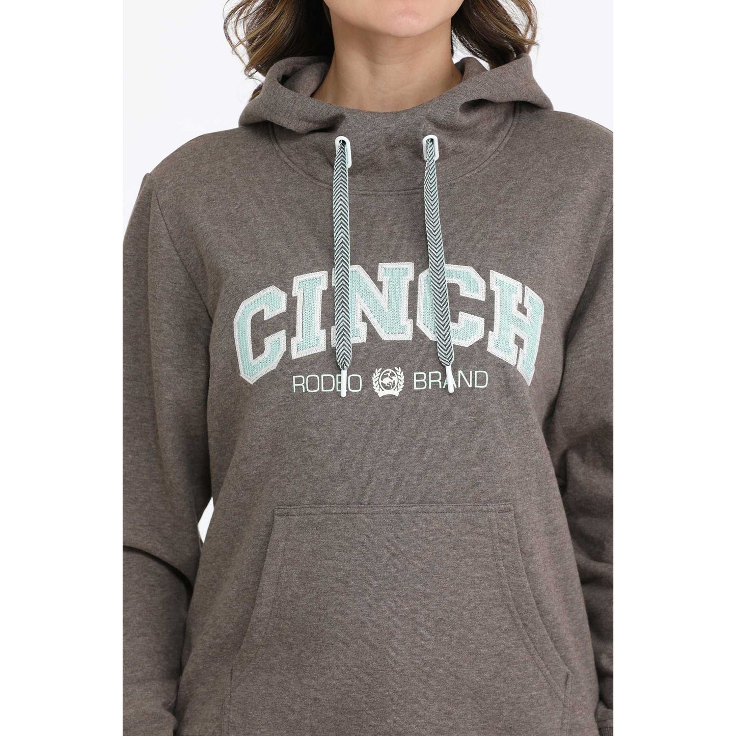 Cinch Women’s Heather Brown Rodeo Band Hoodie - Billy Goats Country Outfitters