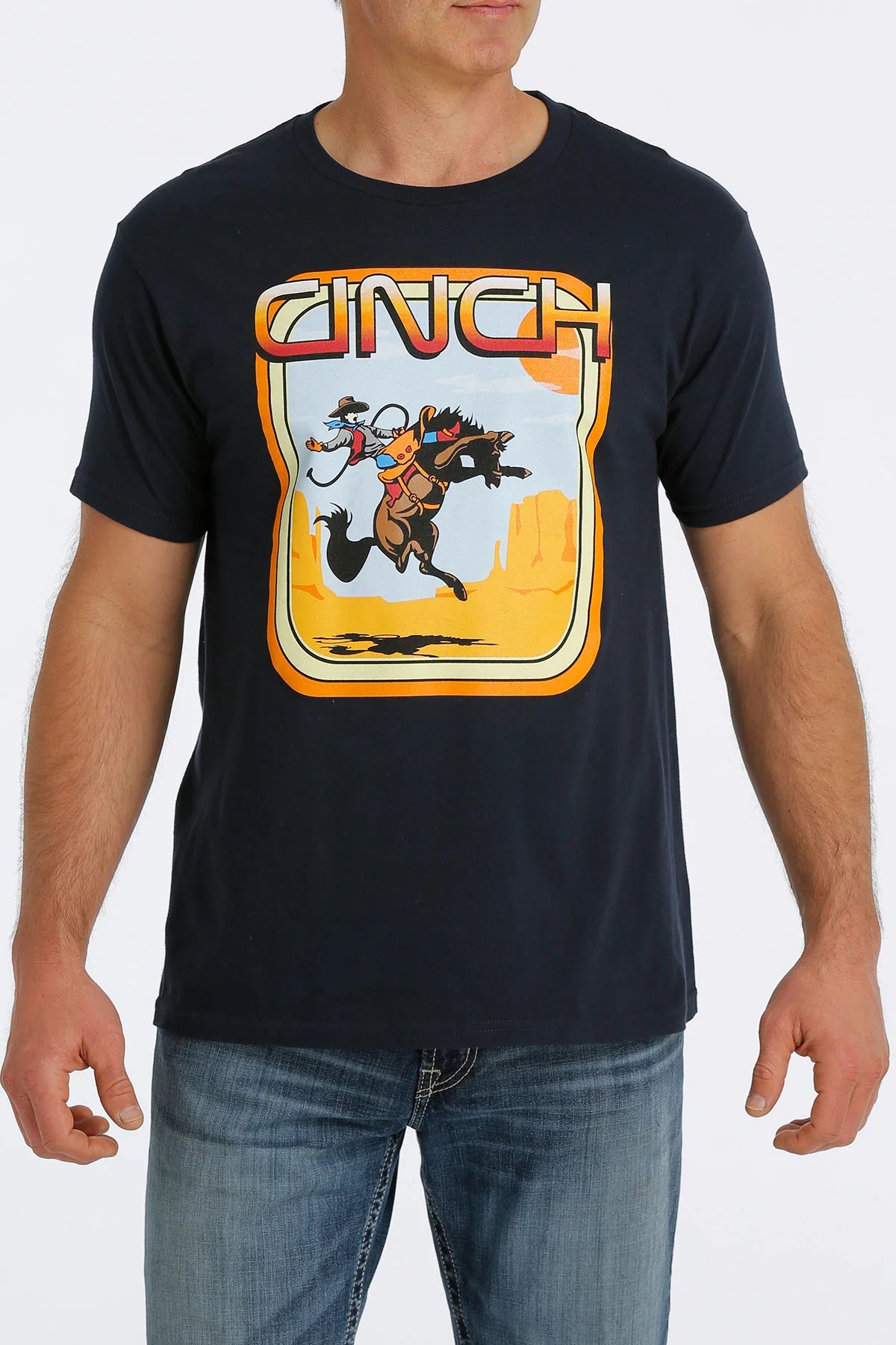 Men's Cinch Bronc T-Shirt Navy
