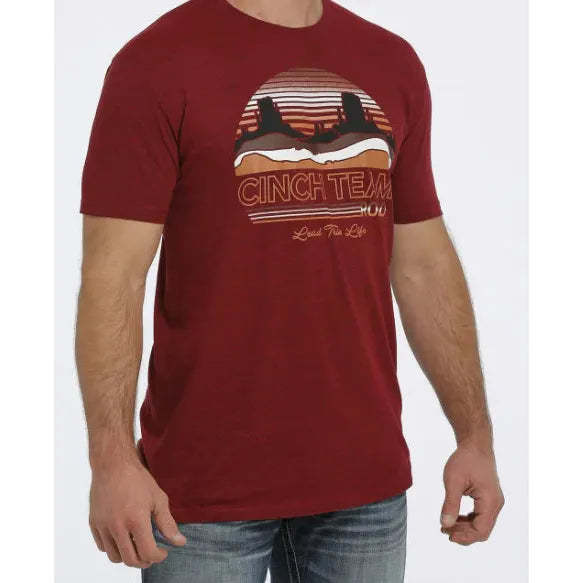 Men's Cinch Team Heather Red T-Shirt