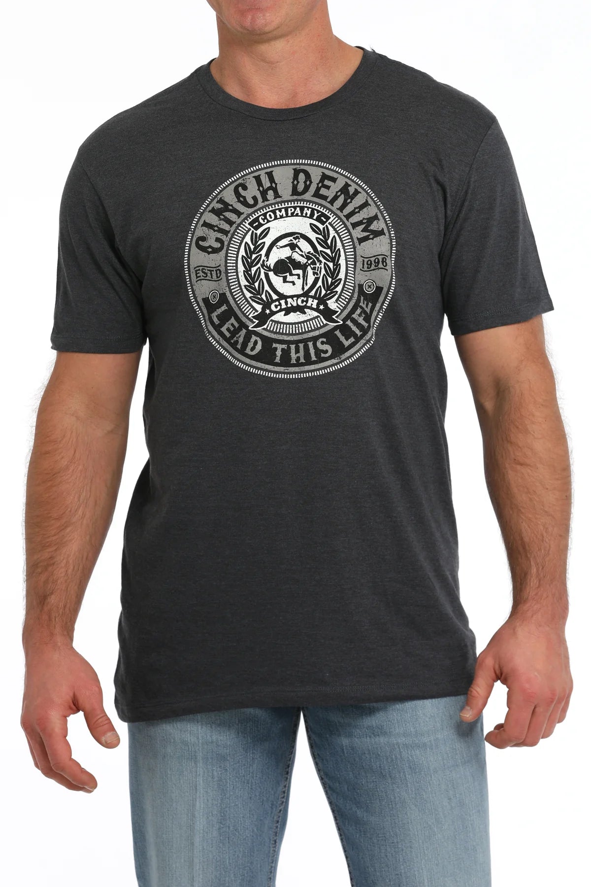 Men's Cinch 'Lead This Life' Navy T-Shirt