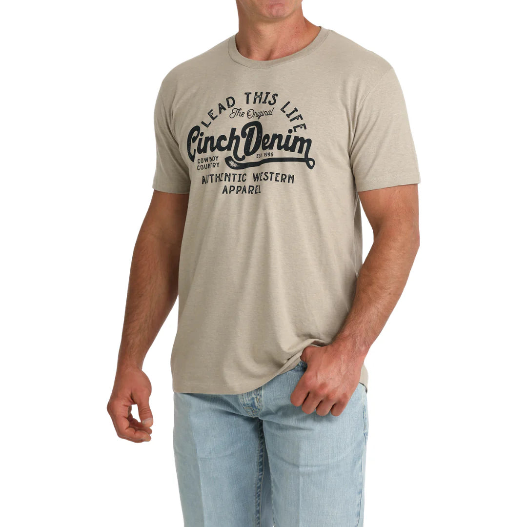 Cinch Men’s Lead This Life T-Shirt - Khaki