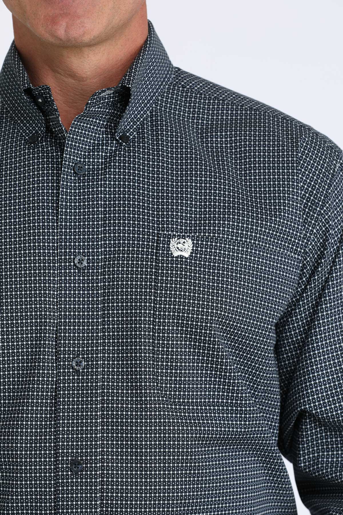 Cinch Men's Classic Fit Button Down Western Shirt - Navy
