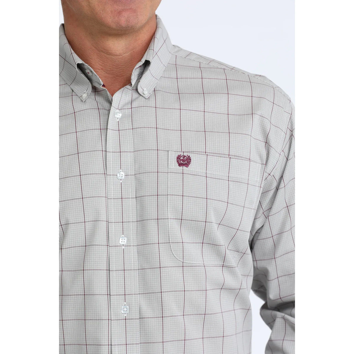 Cinch Men's Classic Fit Button Down Western Shirt - Grey