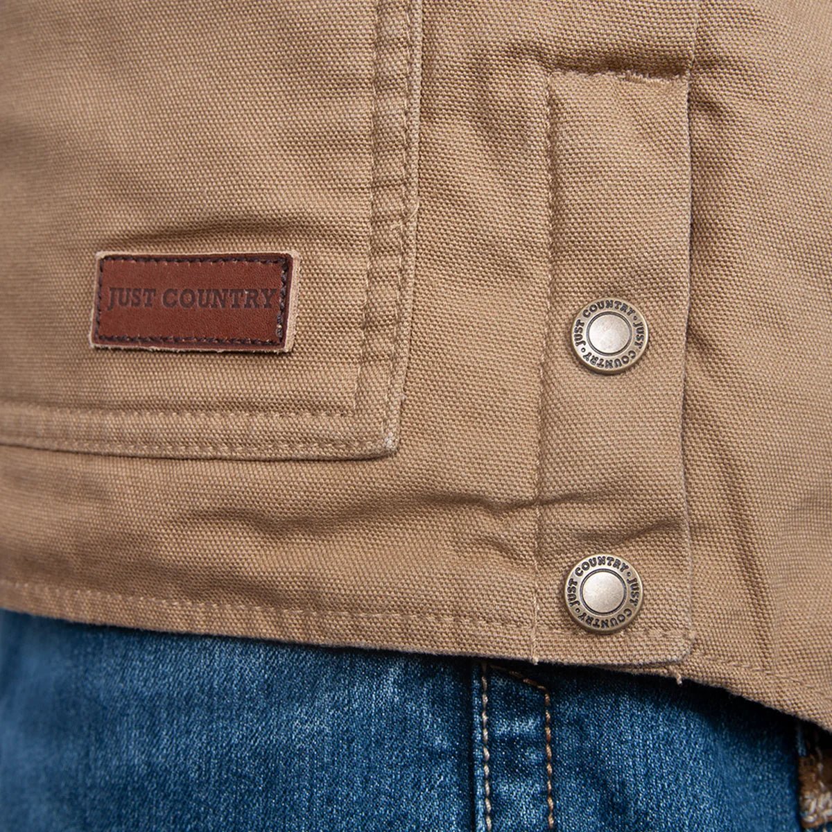 Just Country Adults Diamantina Jacket Khaki - Billy Goats Country Outfitters