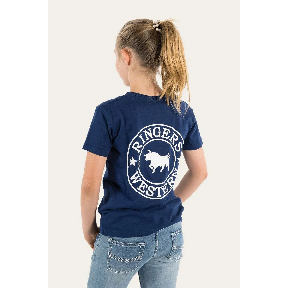 Signature Bull Kids Classic T-Shirt - Navy/White